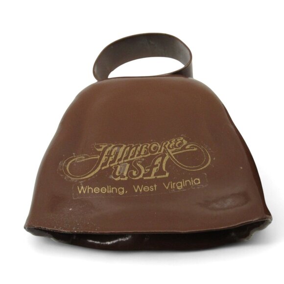 JAMBOREE USA Pair of Brown Metal COWBELLS Goat Bells from Wheeling West Virginia - Picture 3 of 10